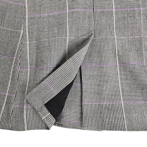 7th Avenue Design New York and Company Plaid Black White Blazer Women's Size 4 - Picture 10 of 16